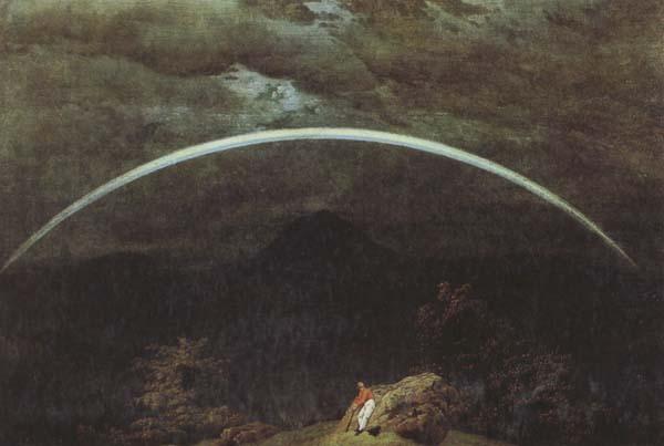 Caspar David Friedrich Mountain Landscape with Rainbow (mk45) oil painting image